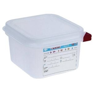 Araven Gastronorm Food Storage Containers Airtight Polypropylene 1/6 Gn 1.7l 100mm 4 Pack