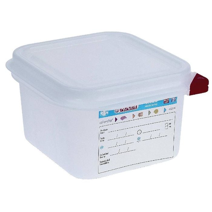 Araven Gastronorm Food Storage Containers Airtight Polypropylene 1/6 Gn 1.7l 100mm 4 Pack