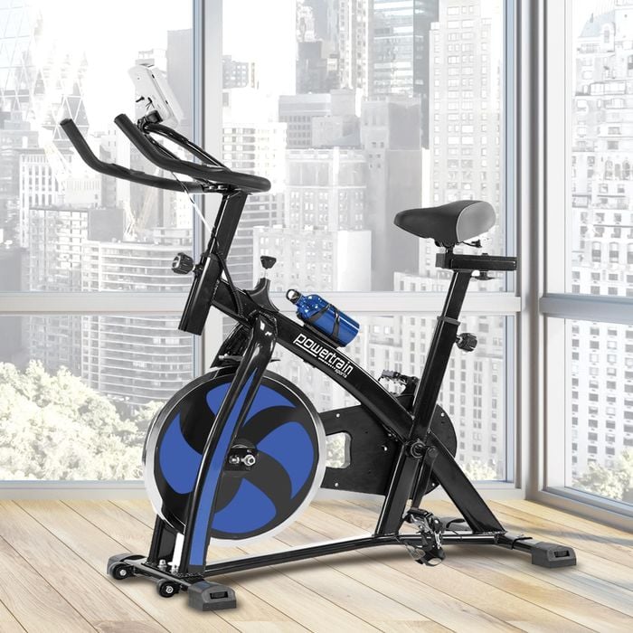 PowerTrain Blue Flywheel Exercise Spin Bike