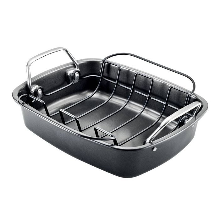 Gourmet Non-stick Carbon Steel Roaster With Rack 40x34x9.5cm Baccarat