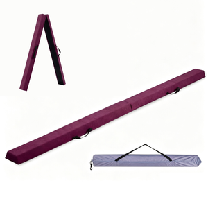 Advwin 8FT Folding Balance Beam for Kids, with Carry Bag for Home Training School, 70kg Capacity, Purple