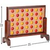Mini Four In A Row Polished Hardwood 52x16x40cm Outdoor/Indoor Jenjo Boardgame
