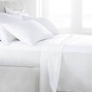 Luxor Single White 1000TC Egyptian Cotton Sheet Set