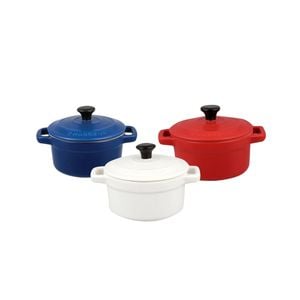 3pc Chasseur Celebration Cocotte Set Ovenproof/Microwave Safe Cookware Assorted