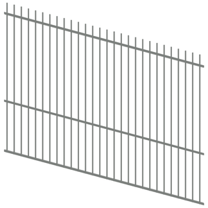 ProtectorAl 1201 - 2400 x 1800mm Palladium Silver Raked 16-30º Picket Top Pool Fence Panel