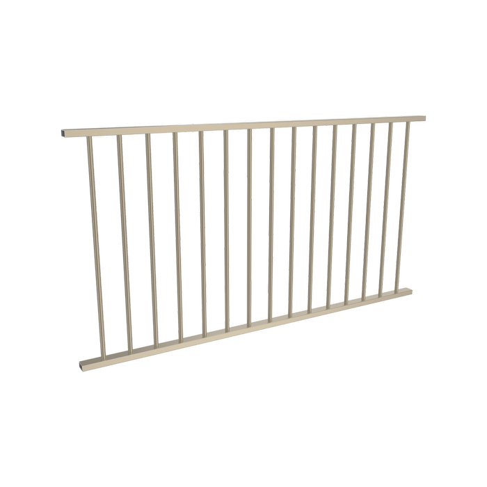 ProtectorAl 1800 W x 950mm H Paperbark Aluminium Flat Top Round Picket Balustrade Panel