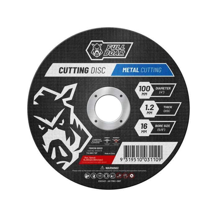 Full Boar 100mm (4") x 1.2 x 16mm Metal Cutting Disc