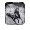 400gsm Soft 3d Animal Print Faux Mink Blanket Queen 200x240 Cm Galloping Horse