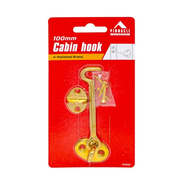 Pinnacle 100mm Polished Brass Cabin Hook
