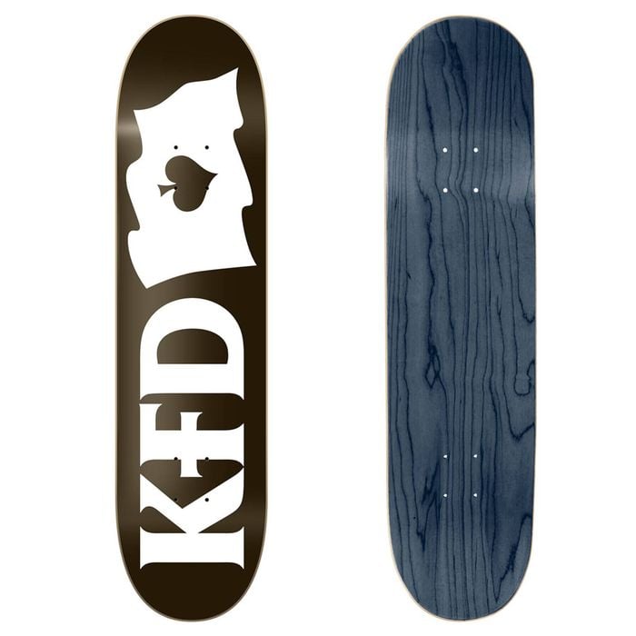 Kfd Logo Adventure Skateboard Deck Epoxy Flagship Black Deck Width 8.25in
