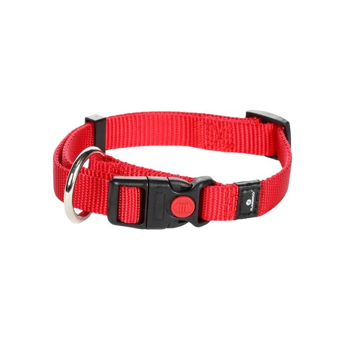 Flamingo Small Red Ziggi Dog Collar