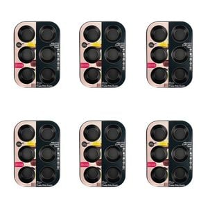 6PK Topchef Non-Stick 6 Pan Cupcake Muffin Oven Baking Tray 26PK18cm Black
