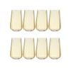 2x 4pc Ladelle Capri Lemon Highball Tumbler Beverage Drinking Glasses Reusable