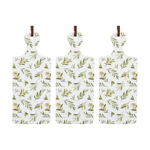 3pk Lvd Olives Rectangular Ceramic/cork Trivet Home Kitchen Decor 30x12cm