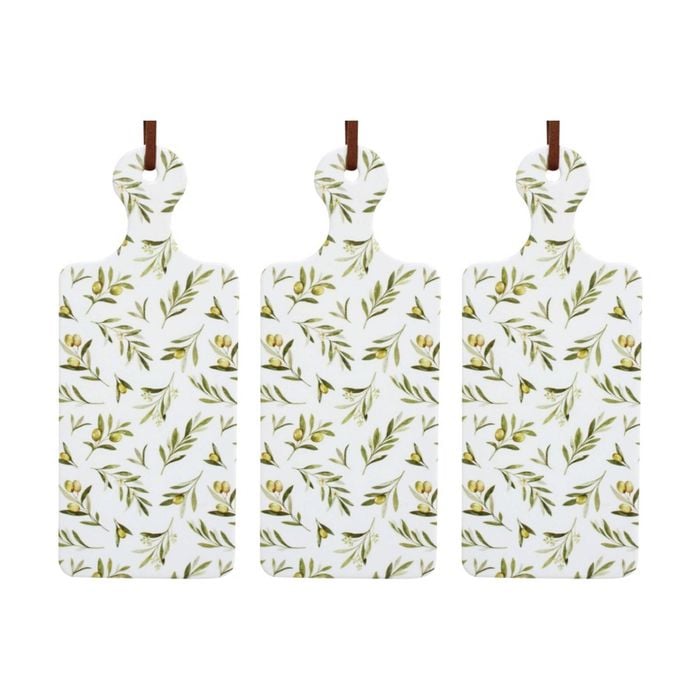 3pk Lvd Olives Rectangular Ceramic/cork Trivet Home Kitchen Decor 30x12cm