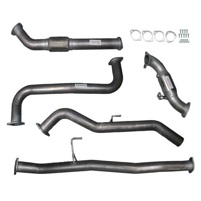 Ignite Exhausts Turbo Back For Nissan D40 Navara 2.5l Manual 3" Cat & Pipe Raw Aluminised Steel