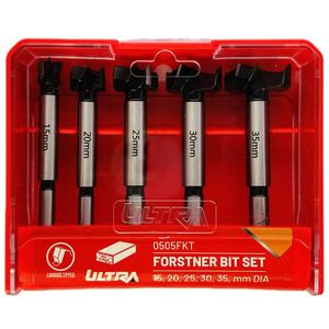 Ultra 5 Piece Tungsten Carbide Tipped Forstner Bit Set