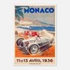 Galrie Monaco Grand Prix 1936 Vintage Racing Art Poster Perfect for Collectors, Poster Only, 70 x 100cm (28 x 40inch)
