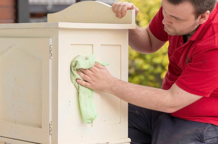 Clean surface using a damp cloth 