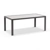 Alpine Outdoor 1.85m Aluminium and Ceramic Rectangle Dining Table Slate Grey
