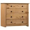 vidaXL Solid Pine Wood Side Cabinet 80cm Pine Panama Range Drawer Sideboard