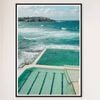 Galrie Stunning Bondi Beach Fine Art Photography Collection for Beach Lovers, Black Frame, A2 42 x 60cm (16 x 24inch)