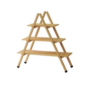 VegTrug 116 x 38.5 x 120cm Natural 3 Shelf A Frame Timber Plant Stand