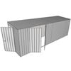 Build-a-Shed 1.5 x 6.0 x 2.0m Skillion Double Hinged Side Doors Shed - Zinc