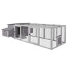 Flyline Grande Chicken Coop House Hutch with Nesting Boxes and Run Chicken Coop
