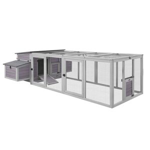 Flyline Grande Chicken Coop House Hutch with Nesting Boxes and Run Chicken Coop