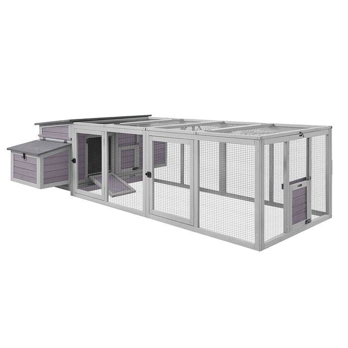 Flyline Grande Chicken Coop House Hutch with Nesting Boxes and Run Chicken Coop