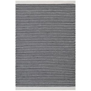 Handwoven Scandi Wool Rug- 6443- Black/white-110x160cm