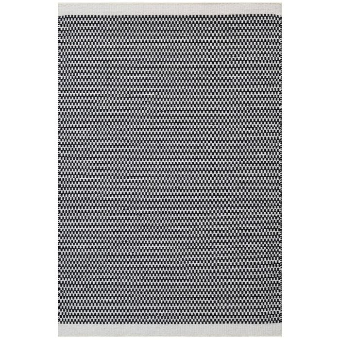 Handwoven Scandi Wool Rug- 6443- Black/white-110x160cm