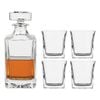 5pc Ecology Louis Glass Whiskey Decanter/Glass Set 740ml/250ml