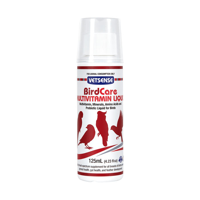 Vetsense Birdcare Multivitamin Amino Acids & Prebiotic Liquid For Birds 125ml