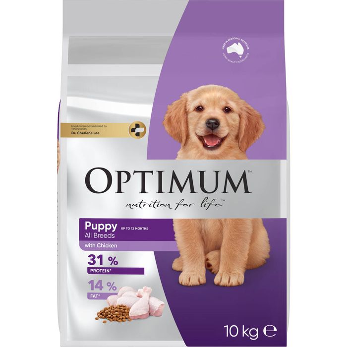  Optimum 10kg Puppy All Breeds with Chicken