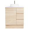 CIBO 750mm Coast Veneer Nordic Full Height Bathroom Vanity With White Matte Pod Basin