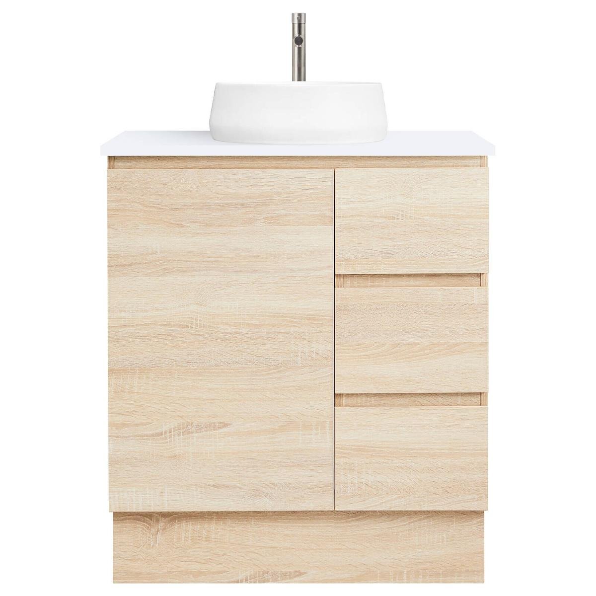 CIBO 750mm Coast Veneer Nordic Full Height Bathroom Vanity With White ...