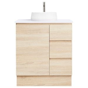 CIBO 750mm Coast Veneer Nordic Full Height Bathroom Vanity With White Matte Pod Basin