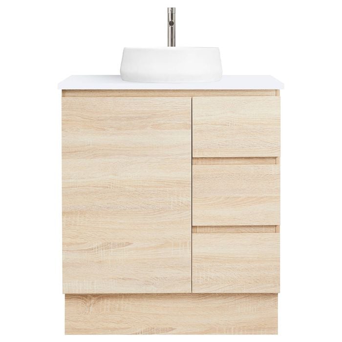 CIBO 750mm Coast Veneer Nordic Full Height Bathroom Vanity With White ...