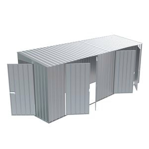 Build-a-Shed 1.5 x 5.2 x 2.0m Zinc Skillion Double Plus Double Hinged Side Doors Shed