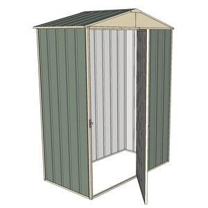 Build-a-Shed 1.5 x 0.8 x 2.3m Single Hinged Door Gable Shed - Green