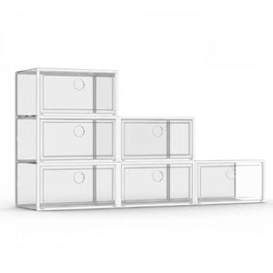 SplendidLiving 6 Packs Stackable Shoe Box Display Storage