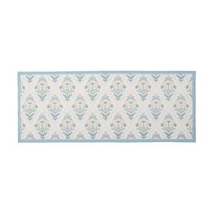 LVD Ketaki Non-Slip Floral Pattern Indoor Floor Runner 150x60cm Blue/Yellow