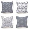 Set of 4 Luxton Flannel Home Decoration Cushion Covers (Grey)