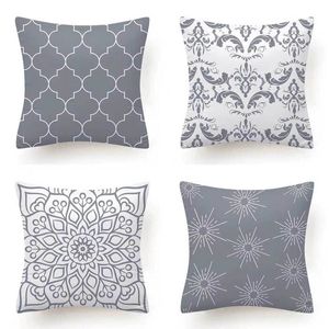 Set of 4 Luxton Flannel Home Decoration Cushion Covers (Grey)