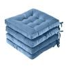 Cadence & Co. Vivienne Velvet Seat Cushion 4 Pack Mineral Blue