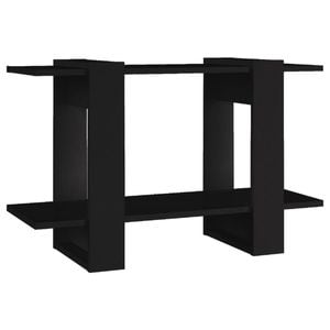 vidaXL Book Cabinet/Room Divider Black Storage Cabinet Bookcase Shelf Rack