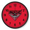 Afl Wall Clock - Essendon Bombers - Plastic - 30cm Diameter - Team Logo