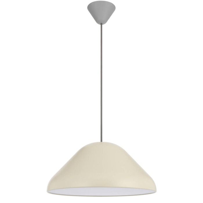 Telbix Hanami Modern Pendant Hanging Lamp Light Metal Plastic Beige Grey Satin